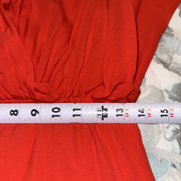 Parker Red Silk Snap Front Mini Dress  XS EUC - Picture 5 of 16